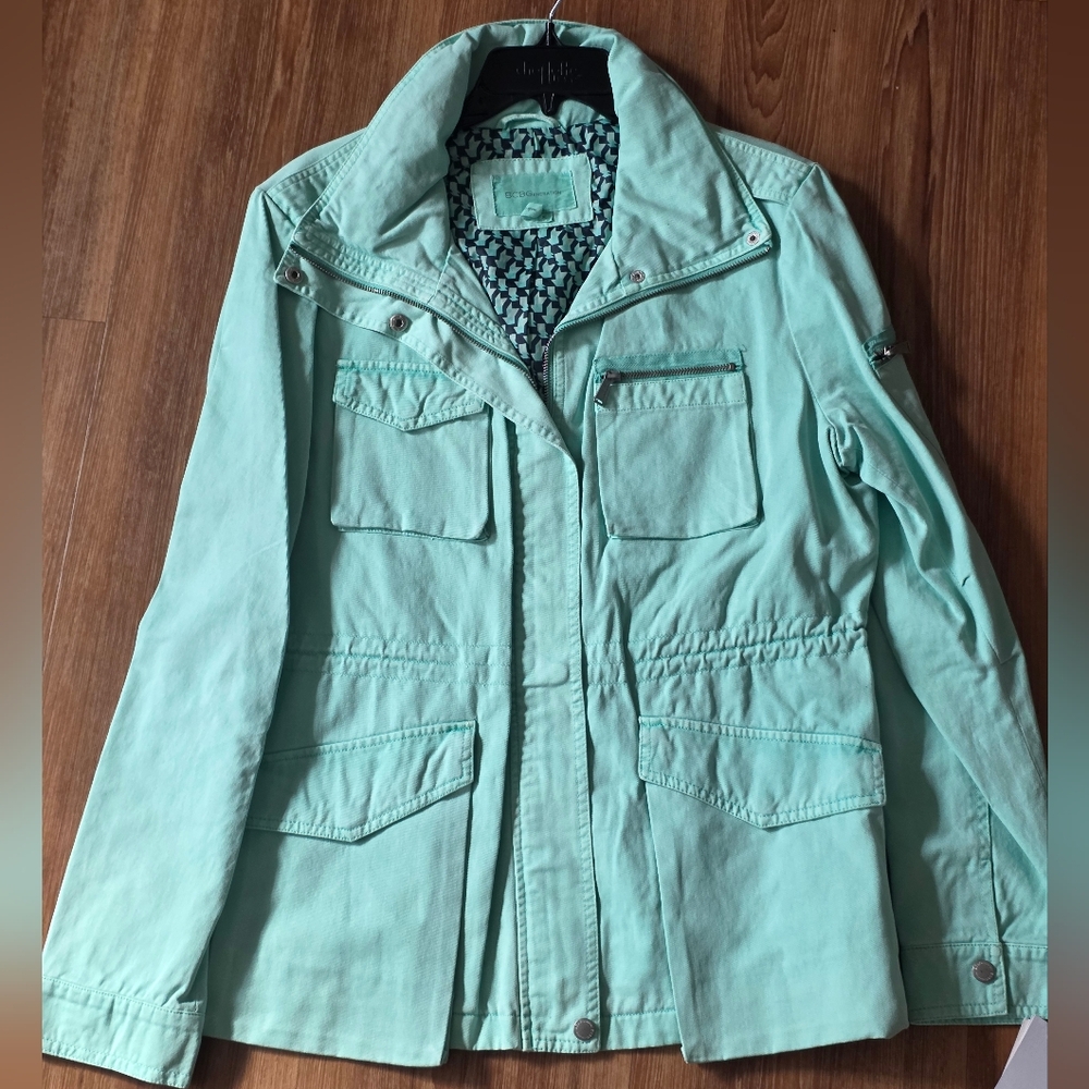 BCBGeneration Light Green Utility Jacket